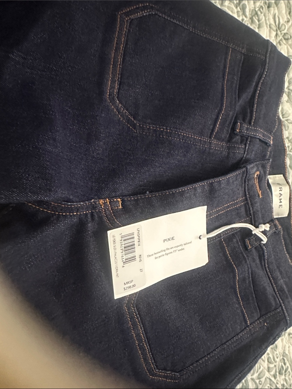 Frame Denim Wide-Leg Jeans in Deep Navy Pixie - Picture 2 of 7